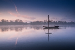 Sunrise on Loire river