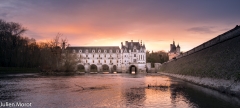 Sunset in Château de Chenonceau