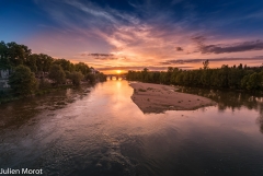 Coucher de soleil sur la Loire